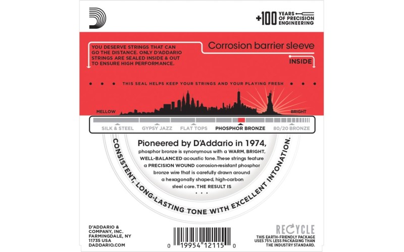 D'ADDARIO EJ17 - струны для акустической гитары